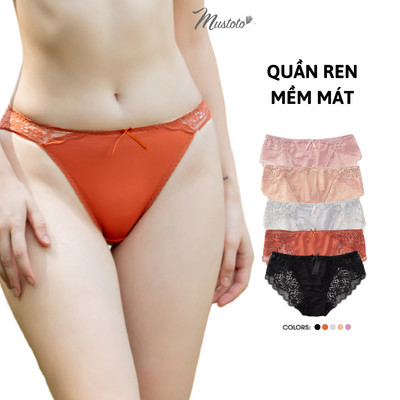 MUSTOTO Quần Lót Nữ Ren Lưng Thấp Thoải Mái Gợi Cảm Delphis (MQ22)