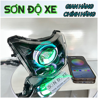  Đèn Led Bi Cầu SRM Độ Bi E11+ Cấu Hình 3.0  Vòng 3D Trắng + Mắt Quỷ Đổi Màu   Tặng Kèm Dây nguồn  Bảo Hành 24 Tháng   