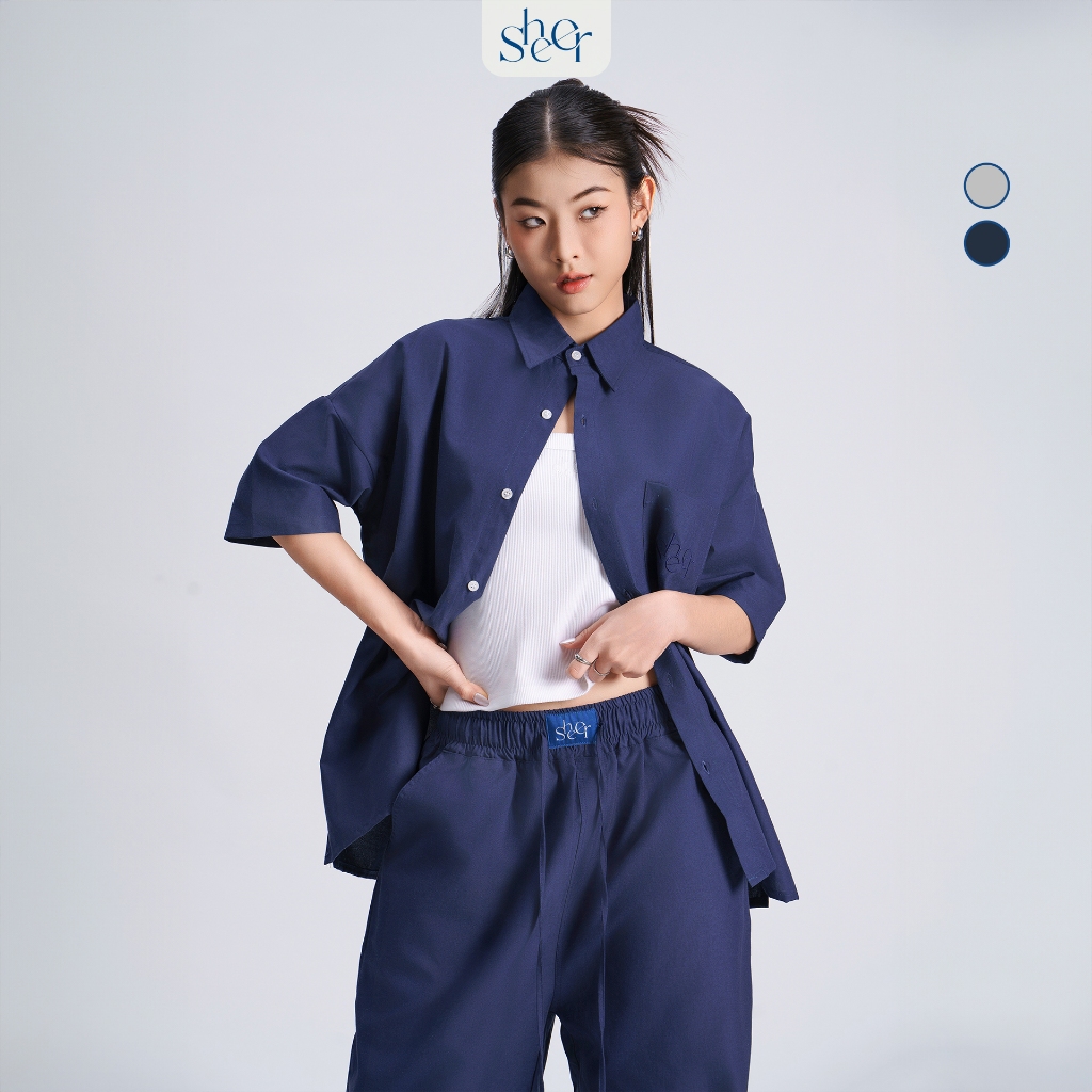 Áo Sơ Mi Tay Ngắn Sheer (02 Màu)