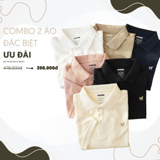 [COMBO ƯU ĐÃI] Combo 2 Áo Thun Nam Cao Cấp Polo COTTON BASIC Cổ Bẻ MANDINNI  Menswear Có Cổ