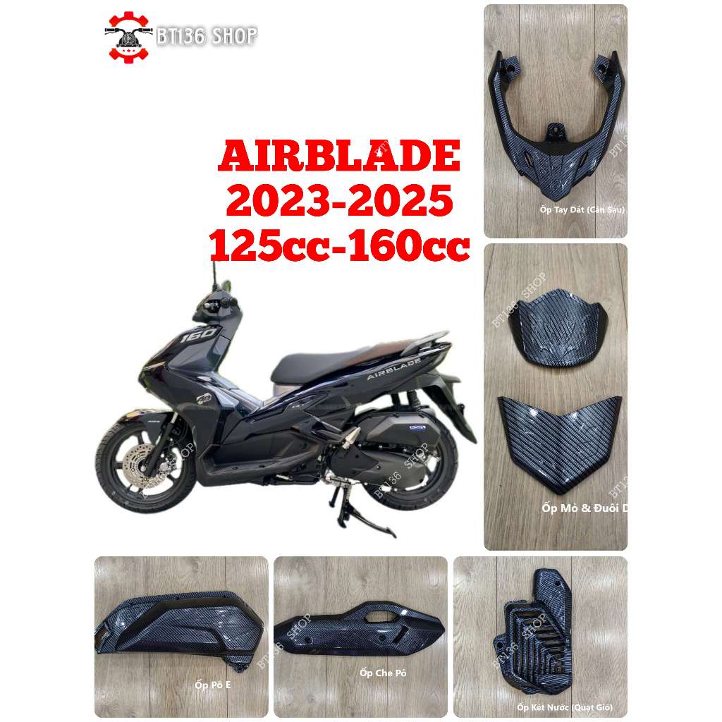 Ốp Carbon AirBlade 2023 / 2024 / 2025 - Full Bộ Ốp Nhựa Carbon AB 2023 Đến 2025 - AirBlade 160cc - A