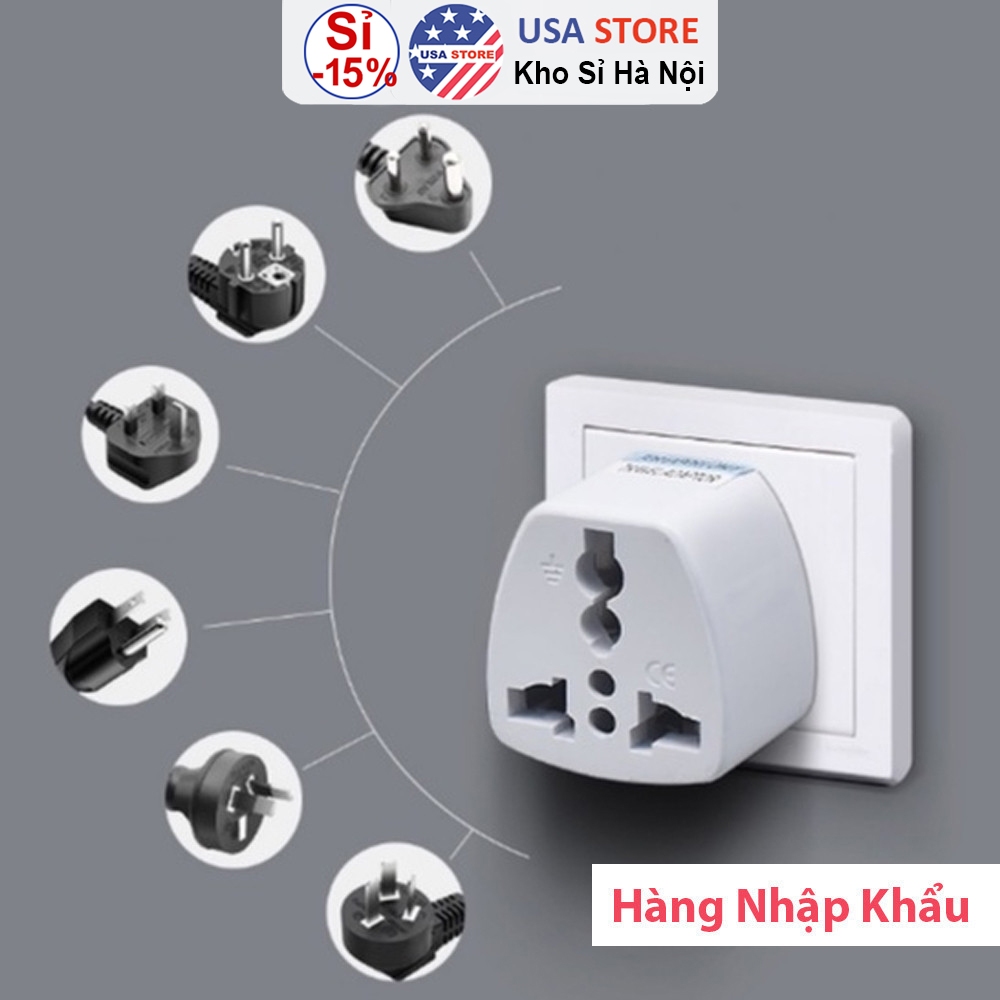 Cục Chuyển Đổi FADICO Ổ Chuyển Đổi Phích Cắm 3 Chân Sang 2 Chân Nguồn 220V