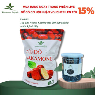  Combo táo đỏ nhược khương size trung 200 - 220quả kg và 100g hắc kỷ tử.. 