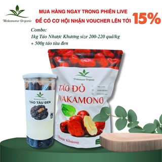 Combo táo đỏ nhược khương  200-220 quả/kg  và táo đen hữu cơ Wakamono, ăn ngon tốt cho sức khỏe