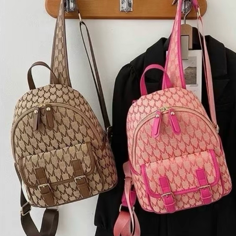 Balo chữ M thêu, balo đi học bản quai to size 40 để được laptop, A4, atlat cho nam nữ