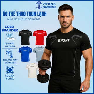 Áo thể thao nam SPORT ngắn tay cổ tròn đẹp vải thun lạnh cao cấp VNO96