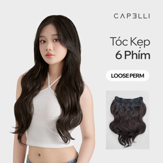 Bộ Tóc Kẹp 6 Phím CAPELLI Xoăn Sóng Loose Perm Layer 40-50cm