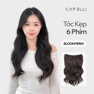 Bộ Tóc Kẹp 6 Phím CAPELLI Xoăn Sóng Bloom Perm 50cm