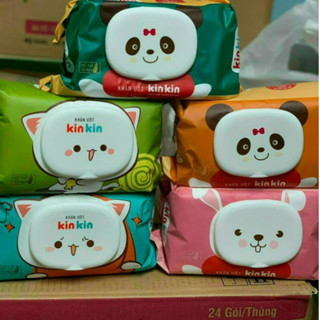 (COMBO 10 GÓI)KHĂN ƯỚT KIN KIN 100 TỜ/80 TỜ TINH CHẤT YẾN MẠCH KHÔNG MÙI an toàn cho bé