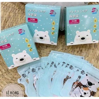 Hộp 50 Túi Trữ Sữa Sami 120ml, 150ml, 180ml, 200ml, 250ml Có Vòi Rót Tiện Dụng