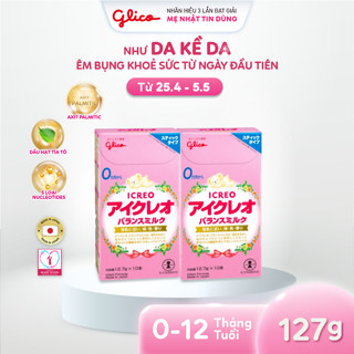 [HỎA TỐC 2H - HCM] Combo 2 Hộp Sữa Glico Icreo Balance Milk (Icreo Số 0) - Hộp 10 Thanh Tiện Dụng (12,7g x10 Thanh/Hộp)