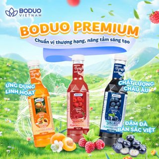 Siro Boduo Premium Cao Cấp 750ml - Dâu, Việt Quất, Bưởi Hồng, Nho Tím