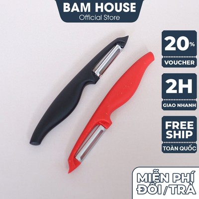 Dao bào nhựa lưỡi inox Bam House màu sắc đen đỏ DBDD36