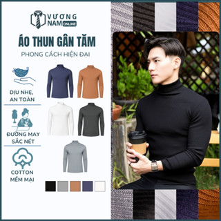 Áo giữ nhiệt nam Chống Nắng thun tăm gân lạnh cổ cao 3 phân chất mát form basic chuẩn thoáng khí mềm đẹp VNO137