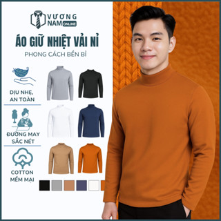 Áo giữ nhiệt nam Thu Đông cổ 3 phân lót lông chất Nỉ dày from ôm đẹp VNO118
