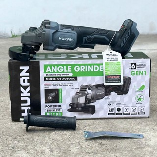 Máy Mài Cắt Pin Hukan AG 6000J Không Chổi Than Chân Pin Phổ Thông Kèm 1 Pin 15 Cell Chính Hãng Hukan