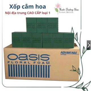   Sỉ thùng 20 viên  Xốp xanh OASIS cắm hoa tươi hoa sáp ,hàng trung loại 1 