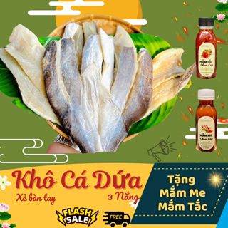 Khô Cá Dứa Bàn Tay - Khô 3 Nắng Hàng Loại 1 Vị Mặn Vừa Ăn - Tặng Mắm Me hoặc Mắm Tắc - Khô Nhà Gà