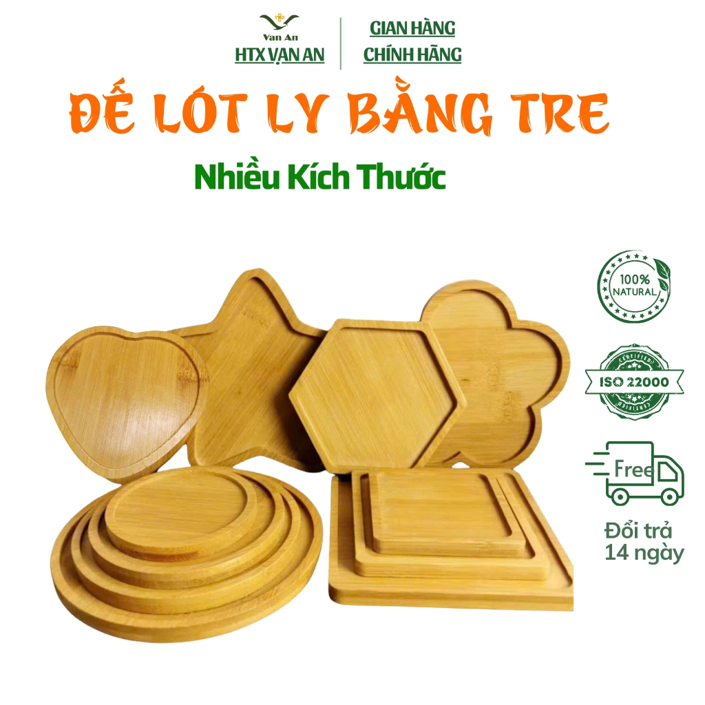 Đế lót ly bằng tre, đế lót tách trà, giá đỡ cốc cách nhiệt