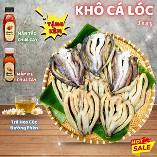 Khô Cá Lóc Đồng Tháp - Khô 3 Nắng Size 5-7 Con/Kg Vị Vừa Ăn - Tặng Mắm Me hoặc Mắm Tắc - Khô Nhà Gà