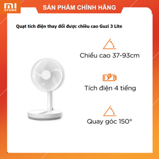 Quạt tích điện gấp gọn để bàn Guzi 3Life 008 pin 8000mAh - Bảo hành 12 tháng
