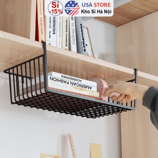   HÀNG NHẬP KHẨU  Khay Lưới Sắt Để Đồ Dưới Bàn Học Bàn Làm Việc Tủ Bếp - Kệ Khung Gài Gọn Gàng - Ngăn Kéo 