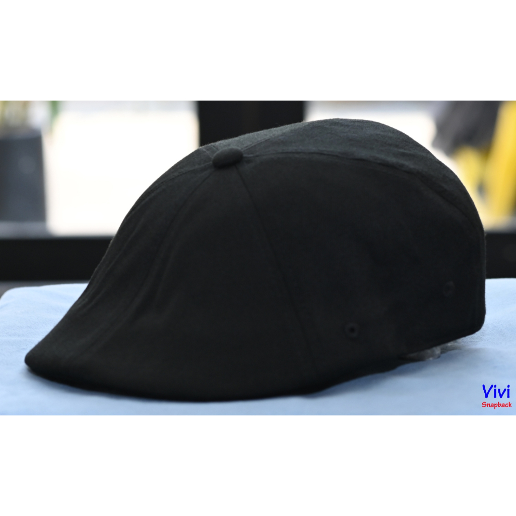 Nón bê rê màu đen thời trang,mũ bánh tiêu beret nồi thể thao nam nữ,Kangol Wool FlexFit 504 Hat Blac