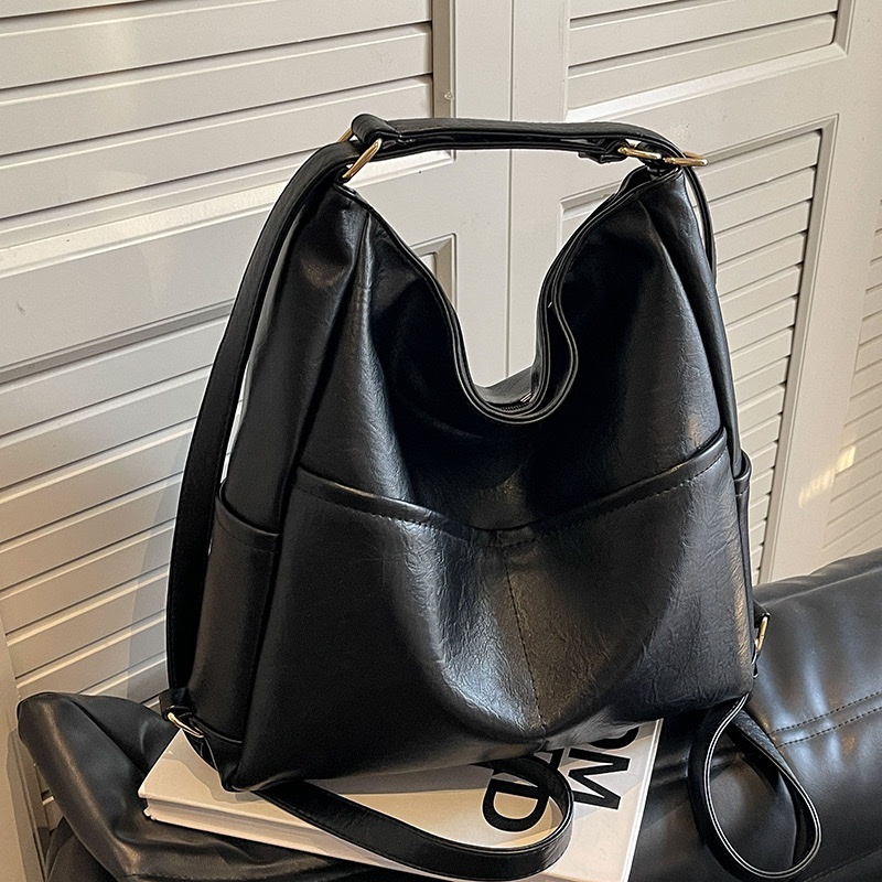 Túi xách nữ đeo vai đeo chéo phong cách Hàn Quốc, túi tote da PU mềm dáng hộp chống nước nhiều ngăn đi làm đi học TXN165