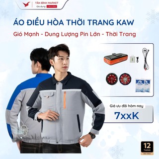 Áo Điều Hòa KAW Chính Hãng Pin Lâu 10-15H Quạt Mát, Chống Nắng Nóng, An Toàn, BH 12 tháng