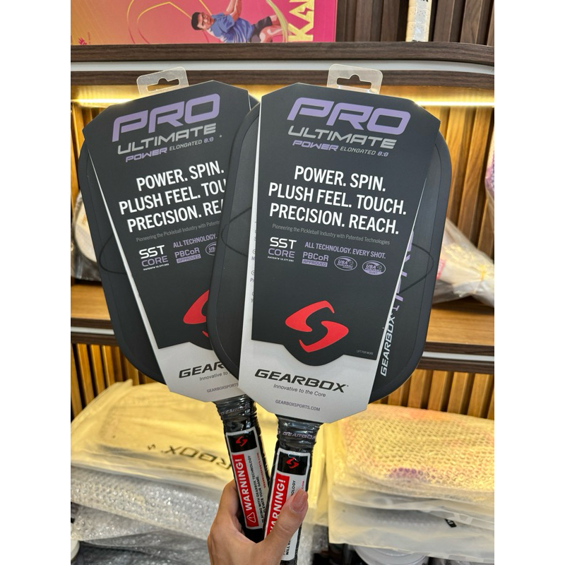 (Tặng bao vợt) Vợt Pickleball chính hãng Gearbox Pro Ultimate Power tím 14mm