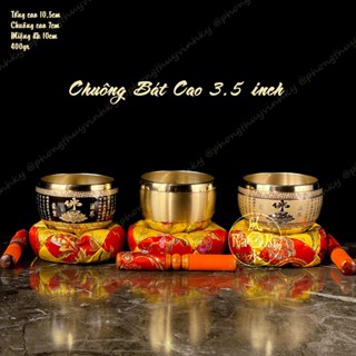  Chuông Bát Cao 3.5 Inch 10cm - Vật Phẩm Đồng Thờ Cúng Vĩnh Tiến Chất Lượng Cao 