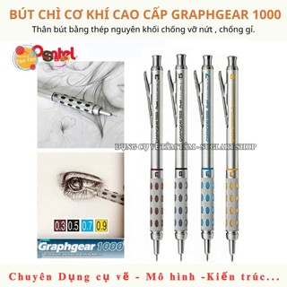 Chì bấm Cơ Khí 0.7 , Bút chì Pentel Graph Gear 1000 0.7mm, Mechanical Drafting Pencil 0.7mm