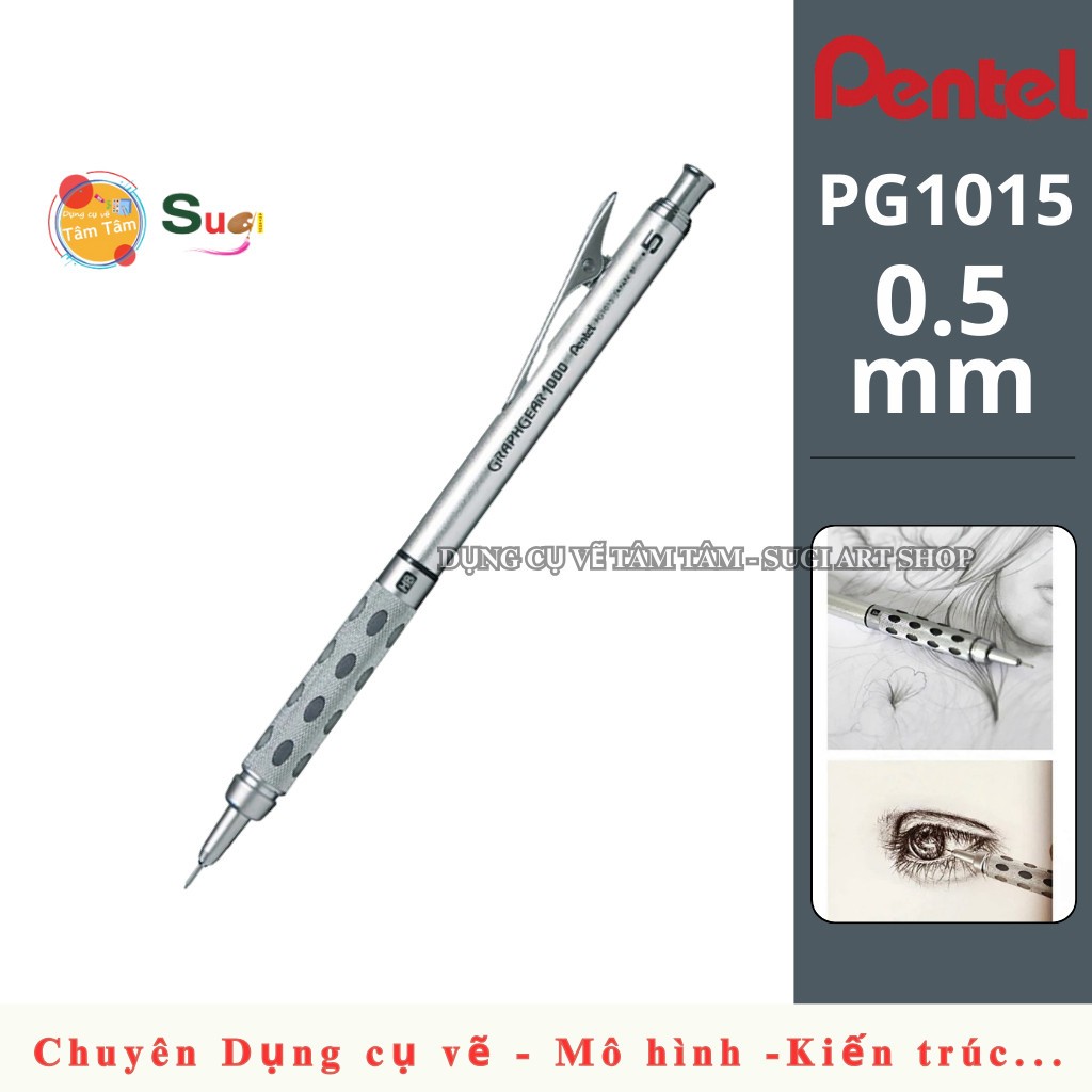 Chì bấm Cơ Khí 0.5 , Bút chì Pentel Graph Gear 1000 , 0.5mm, Mechanical Drafting Pencil 0.5mm