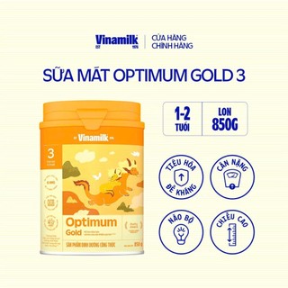 [HSD T3-2028] [Có Tích Điểm] Sữa Bột Vinamilk Optimum Gold 3 850g (Cho Trẻ Từ 1-2 Tuổi).