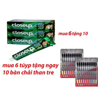  Combo 4 Tuýt Kem đánh răng Closeup Thái Lan  tặng vỉ 10 bàn chải  