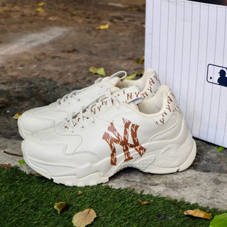 [Chính Hãng] Giày MLB Chunky - NY Mono Ver 2 - Nâu - Code: 3ASHBMN3N 50IVS