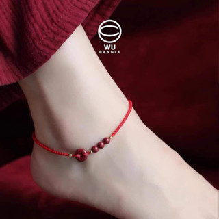 Lắc Chân Chỉ Đỏ Hạt Chu Sa – Bình An, Hộ Mệnh, Thu Hút May Mắn | Wu Bangle