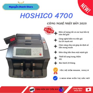Máy đếm tiền hoshico 4700C máy đêm tổng tiền mini phát hiện tiền giả UV,siêu bền, japan 2025 new