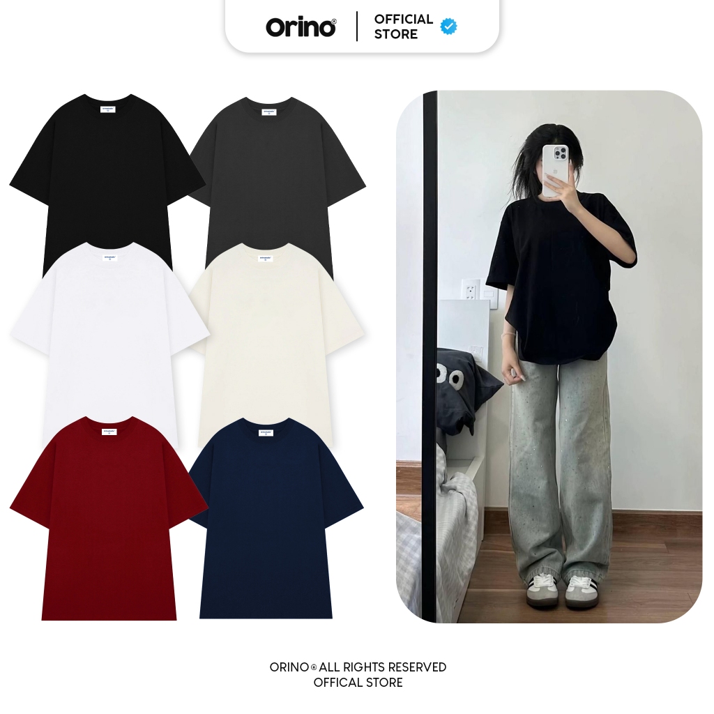 Áo Thun Trơn Nam Nữ Local Brand Orino Studio Premium 250GSM