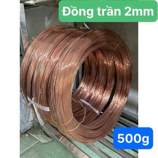 Dây đồng đỏ nguyên chất, 2mm ( 500g ) ( Không phủ sơn )