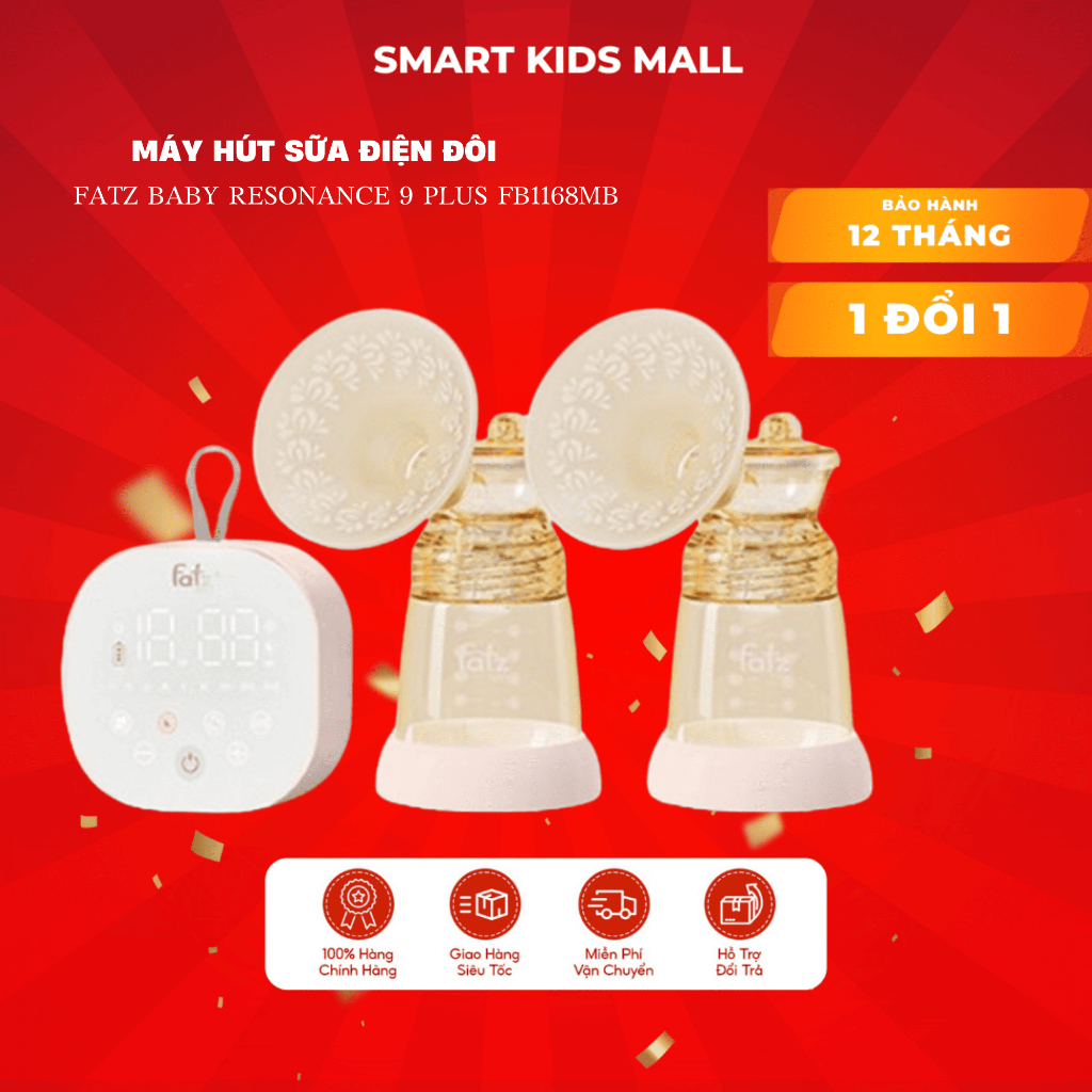 Máy hút sữa điện đôi Fatz Baby Resonance 9 Plus FB1168MB bảo hành 12 tháng