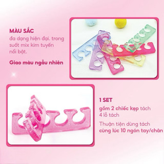 Kẹp tách ngón chất liệu silicon - Dụng cụ tách ngón làm móng chuyên dụng cho dân làm nail