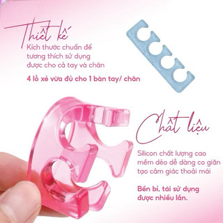 Kẹp tách ngón chất liệu silicon - Dụng cụ tách ngón làm móng chuyên dụng cho dân làm nail