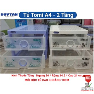  Tủ Nhựa Duy Tân TOMI A4 - 2 Tầng  Tủ để bàn đựng hồ sơ  linh kiện  Tổng Kho Giá Rẻ SG  