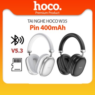 Tai nghe chụp tai Bluetooth V5.3 Hoco W35 pin khủng 400mAh có mút đệm hỗ trợ AUX, thẻ TF âm thanh sống động