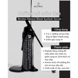 Serum dưỡng mi BENTON HONEST EYELASH SERUM