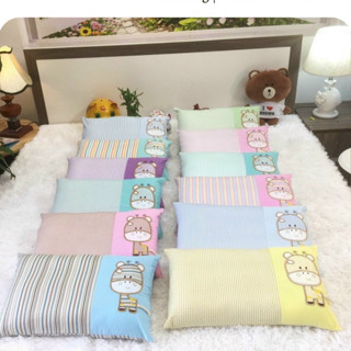 Gối cho bé 2 tuổi đến 10 tuổi, gối trẻ em cotton 100% vỏ 30x50, cotton 100% dày dặn, thấm hút tốt