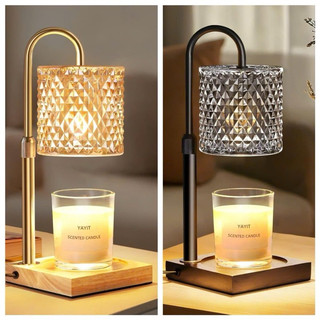    Mới  Có hẹn giờ  Đèn Đốt nến thơm chụp thủy tinh Caro tinh xảo siêu đẹp 