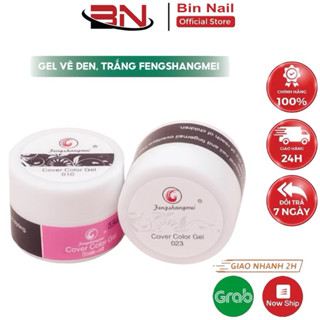 Gel vẽ đen, trắng Fengshangmei - Gel vẽ móng nổi chất đậm đặc chuyên dụng làm nail