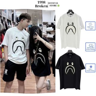 Áo Phông Cá Mập Logo Thêu Da Full Hình Chất Cotton Co Dãn 2 Chiều-Áo Thun Nam Nữ Cao Cấp Hoạt Hoạ Phong Cách Boy Phố